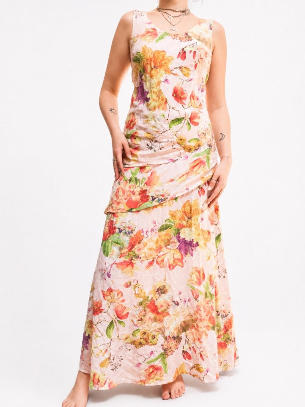 100% Silk Maxi Dress